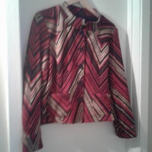 eci New York Black, Gold, & Red Long Sleeve Jacket